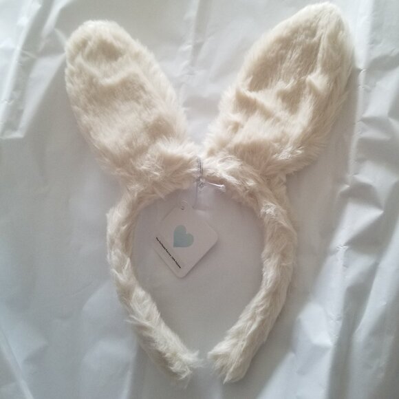 Claire's Plush Bunny Ears Bandeau - Picture 1 of 3
